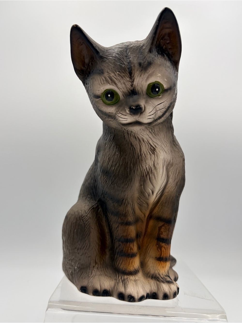 Vintage Retired Harvey Knox Kingdom Gray Tabby Sitting Cat Japan 1980